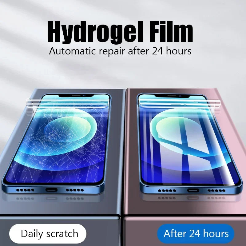 filme de hidrogel macio para iPhone 15 13 12 14 11 Pro Max protetor de tela de silicone TPU para iPhone 11 14 15 XS XR X 7 8 15 Plus