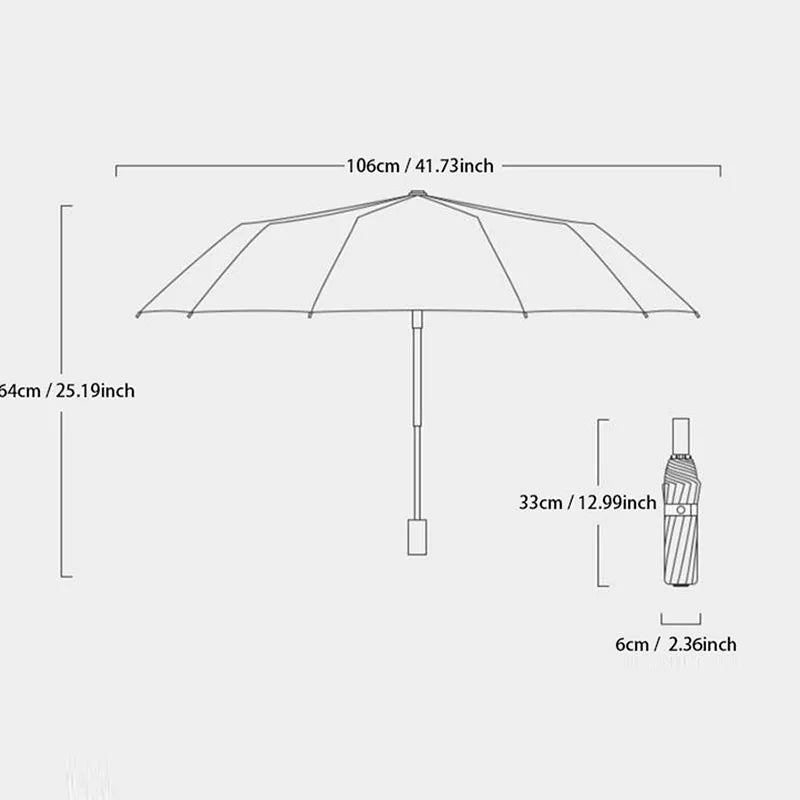 Guarda-chuva masculino e feminino, reforçado, forte e durável, resistente ao vento, protetor solar anti-UV.